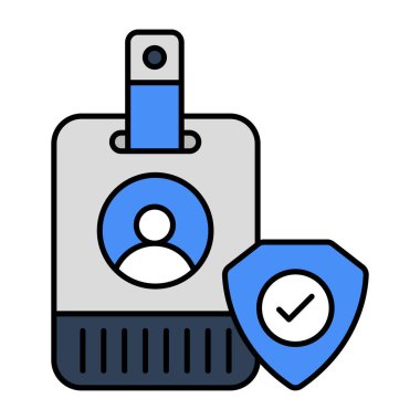 Güvenli kimlik kartının modern tasarım simgesi