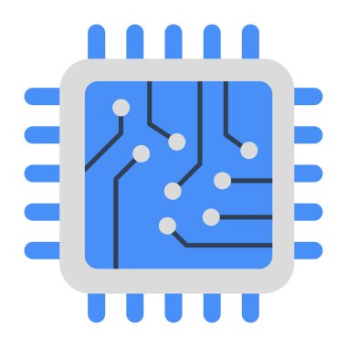 Perfect design icon of ai processor
