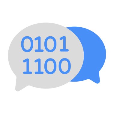 Premium download icon of binary chat 
