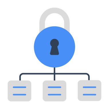 Premium download icon of network lock