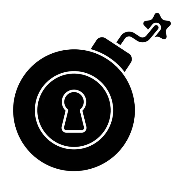 Icono Diseño Seguridad Bombas — Vector de stock