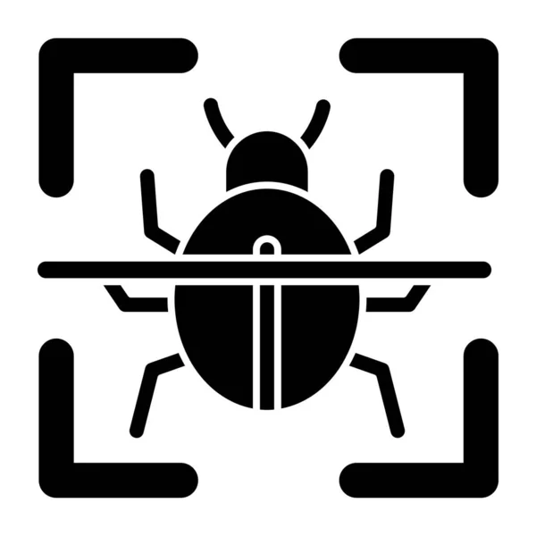 Ikon Design Bug Scanning — Stock vektor