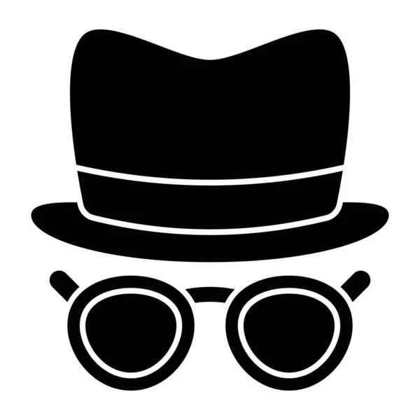 Mysterious Person Icon Spy Editable Vector — Stock Vector