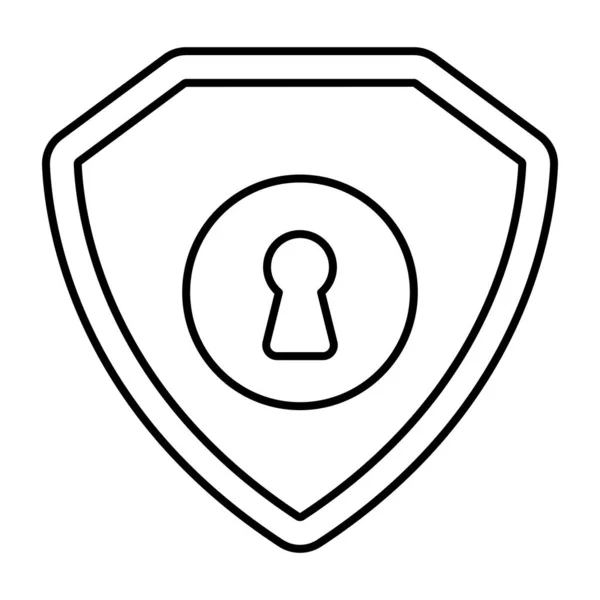 Upravitelná Ikona Návrhu Bezpečnostního Štítu — Stockový vektor
