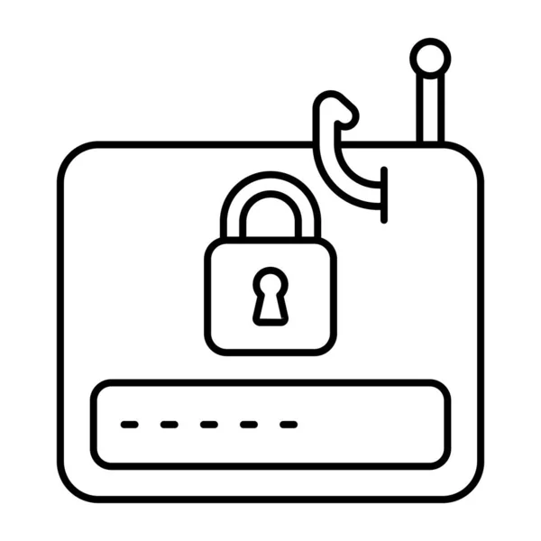 Editable Design Icon Password Phishing — Image vectorielle