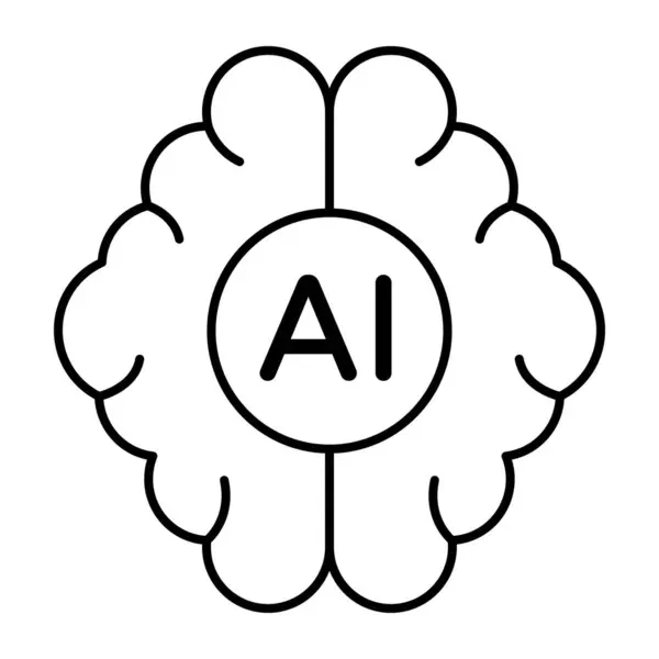 Modern Design Icon Artificial Brain — Vettoriale Stock