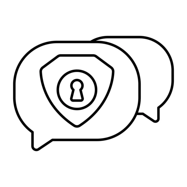 Conceptual Linear Design Icon Encrypted Message — Stockový vektor