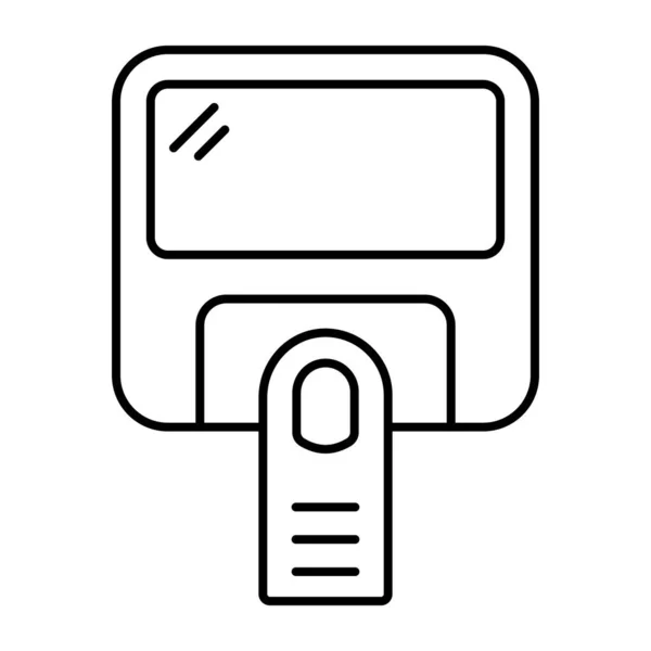 Premium Icon Für Den Fingerabdruck Besuch — Stockvektor