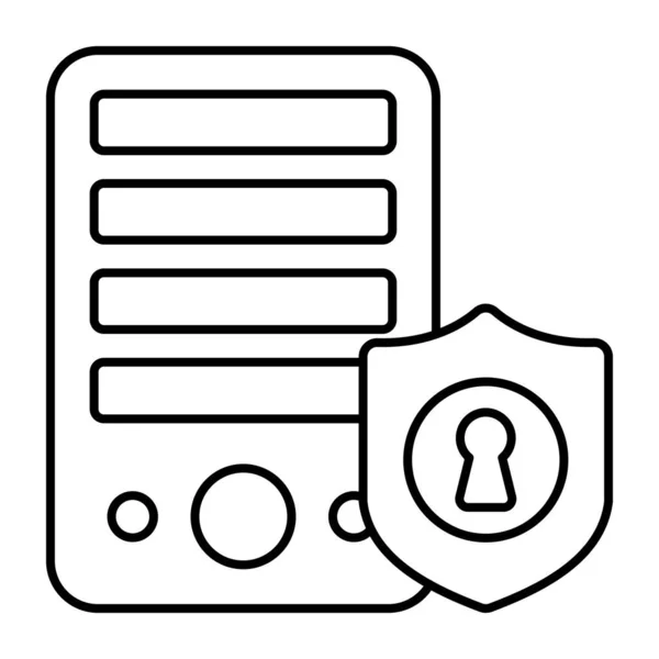 Дизайн Піктограм Безпеки Сервера — стоковий вектор