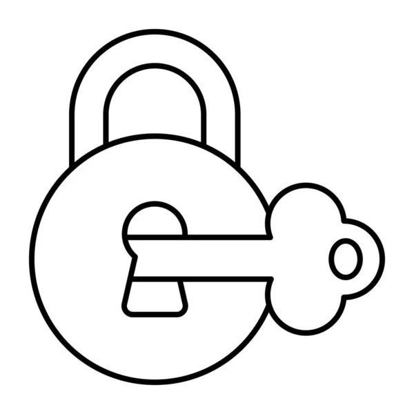 带挂锁键的可编辑设计图标 — 图库矢量图片