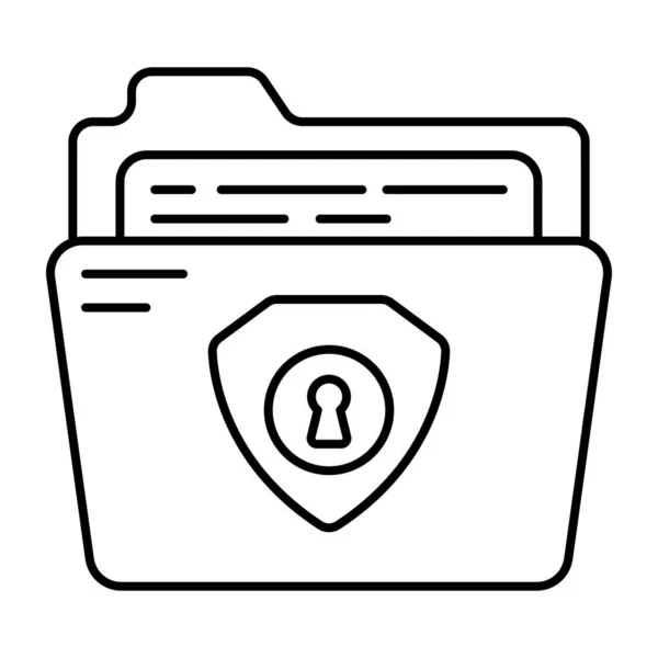 Premium Download Icon Locked Folder — Image vectorielle