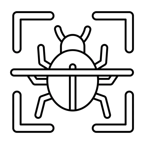 Icon Design Bug Scanning — Stock Vector