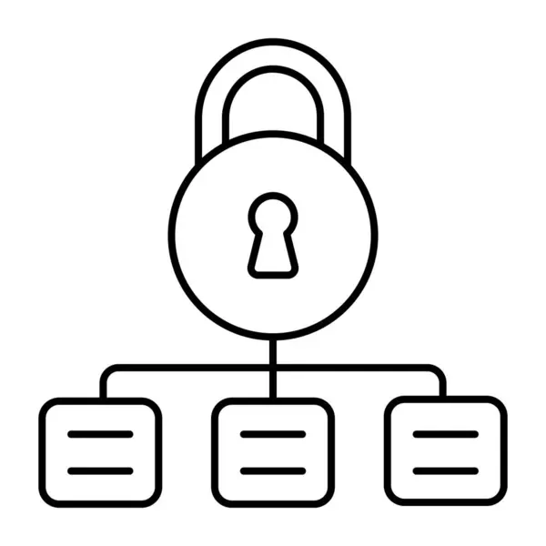 Premium Download Icon Network Lock — Image vectorielle