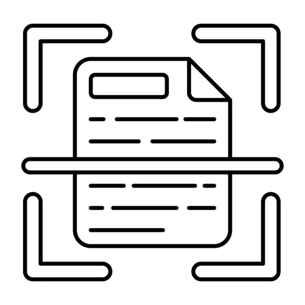 Современный Дизайн Иконки Сканирования Файлов — стоковый вектор
