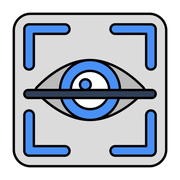 Colored Design Icon Iris Recognition — Stockový vektor