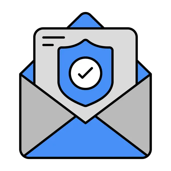 Perfect Design Icon Mail Security — Image vectorielle