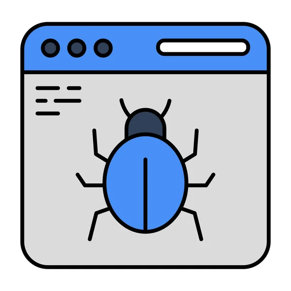 Trendy Design Icon Web Bug — Stock Vector