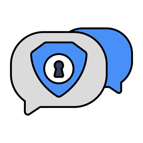 Conceptual Flat Design Icon Encrypted Message — Stockový vektor
