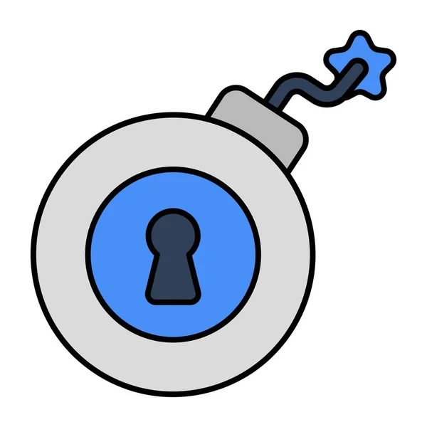 Icon Design Bomb Security — Stock Vector