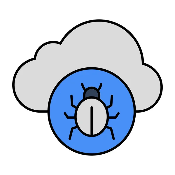 Unique Design Icon Cloud Bug — Stockvector