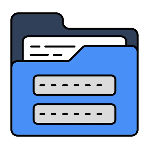 Unique Design Icon Folder Password — Image vectorielle
