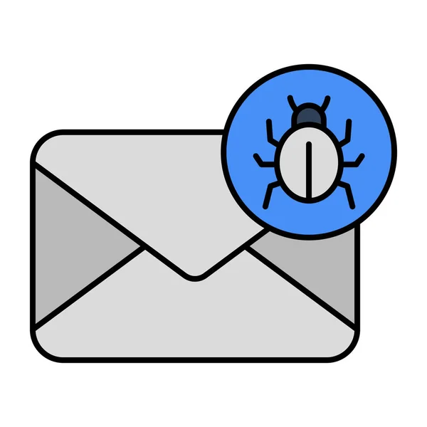 Icon Design Mail Bug — Stock Vector