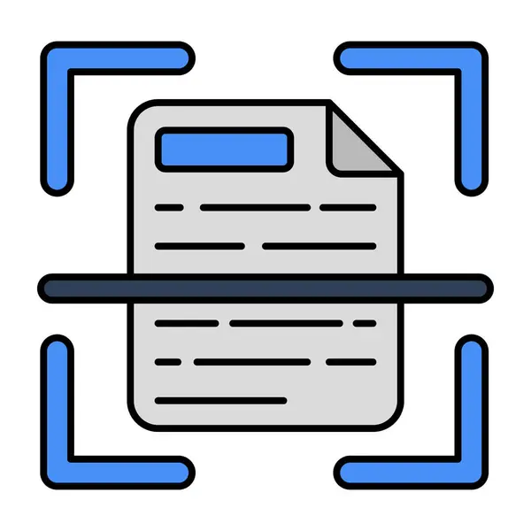 Современный Дизайн Иконки Сканирования Файлов — стоковый вектор