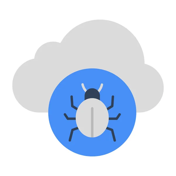 Unique Design Icon Cloud Bug — Stok Vektör