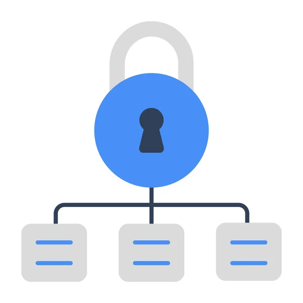 Premium Download Icon Network Lock — Stok Vektör