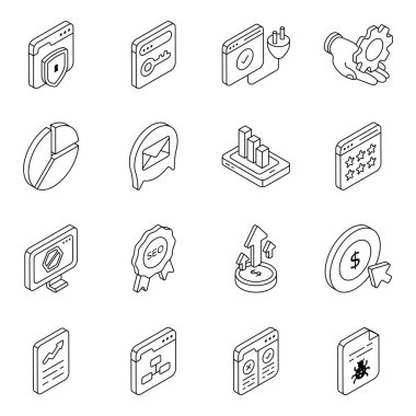 Yüksek kaliteli veri simgeleri. Web siteleri, mobil uygulamaların arayüzü ve basılı ürünlerin tasarımı için prim seti. Mutlu indirmeler.