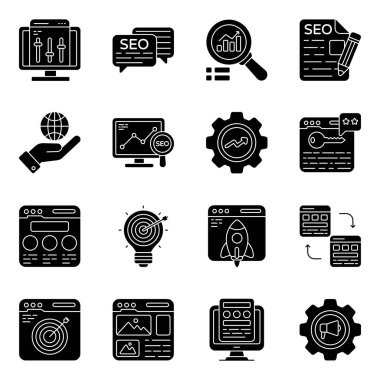 Burada bir seo ikon koleksiyonu var. Bu simgeler UI tasarımı, web tasarımı, sunum slaytları, iniş sayfaları, başlık resimleri ve diğerleri için mükemmeldir.