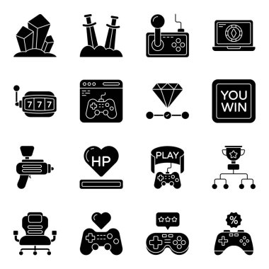 Yumuşak stilde oyun ikonları. Tamamen düzenlenebilir, ölçeklenebilir vektörler. Her bir simge aynı görsel olarak tutarlı, yüksek kalite tasarım tarzıyla tasarlanmıştır. İndirmenin tadını çıkar.