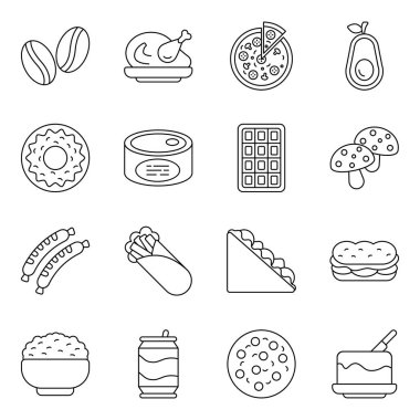 Şu yemek ikonlarına bak. Bu setteki tüm simgeler lezzetli yemek temasını akılda tutmak için tasarlanmıştır. Yaklaşan projeleriniz için bu düz simgeleri indirin.