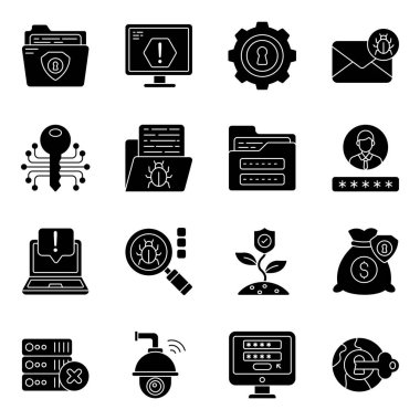 Bir dizi güvenlik simgesi. Bu simgeler tamamen düzenlenebilir, böylece vuruşu düzenleyebilir, yeniden boyutlandırabilir ya da rengini değiştirebilirsiniz. Mutlu indirmeler.