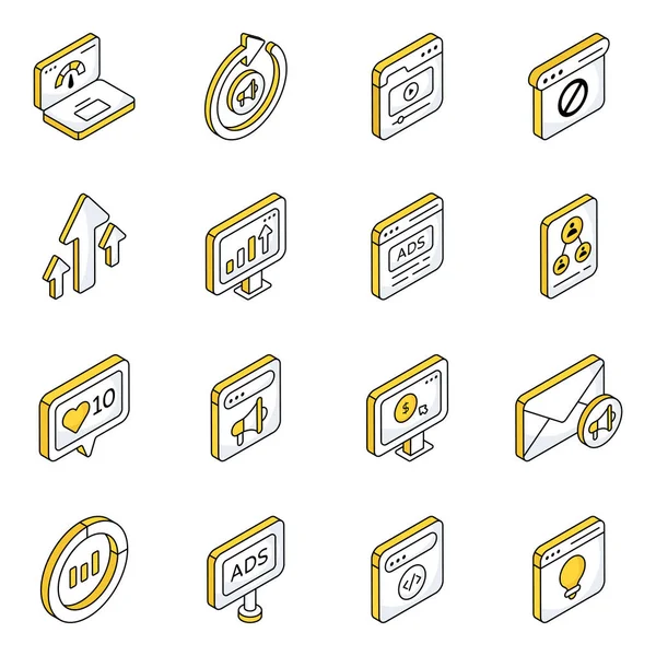 High Quality Pack Data Icons Premium Set Websites Interface Mobile — Stock Vector