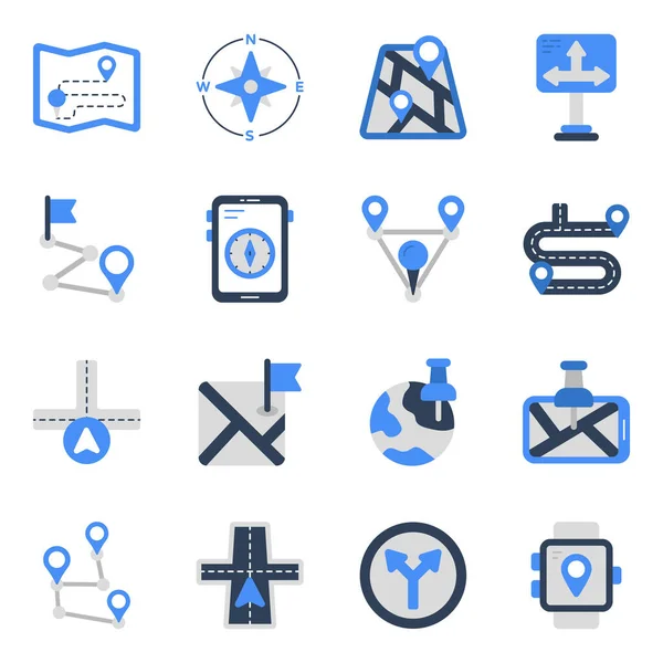 stock vector Here is a pack of map icons. You can edit it, change colors and modify the icon so easily according to your needs. So what are you waiting for? Buy now and start using these awesome icons!