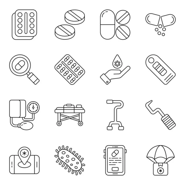 Creatively Designed Pack Medical Icons You Can Use Icons Images — Stock Vector