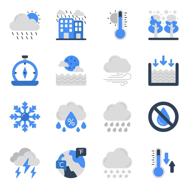 Weather Icons Set Here Modifiable Quality Awesome Set Can Used — Stock Vector