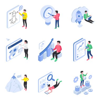 Başlangıç ve Yönetim Düz Çizimlerinin Seti