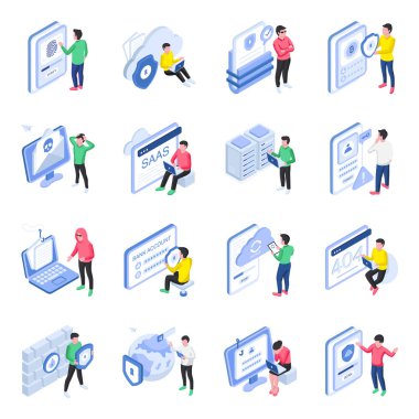 Pack of Security Flat Illustrations