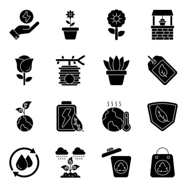 Eko Kabartma Simgeleri Paketi