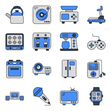 Aygıt ve Aygıt Paketi Düz Simgeler