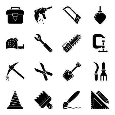 Aletlerin Kümesi Solid Simgeleri
