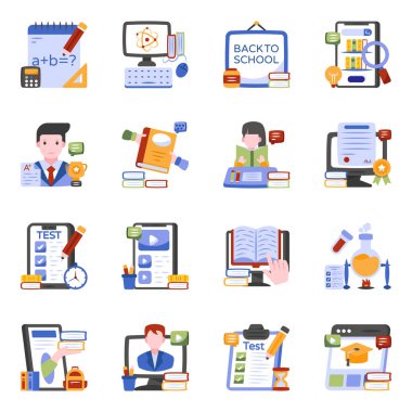 Eğitim Düz Simgeleri Paketi