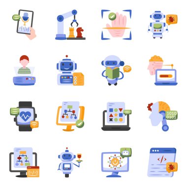 İstihbarat Düz Simgeleri Paketi 