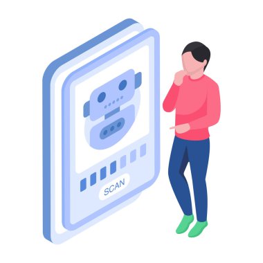 Robot taramasının son moda vektör tasarımı