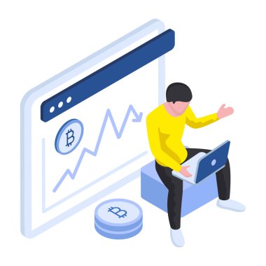 Bitcoin durgunluk grafiğinin yaratıcı tasarımı 