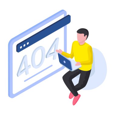 Hata 404 'ün yaratıcı tasarım vektörü 