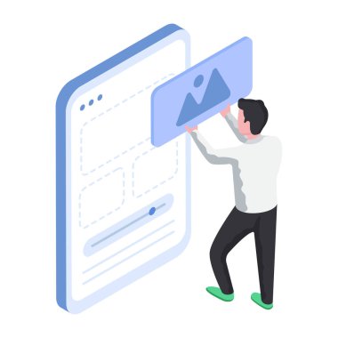 ui uygulamasının modern tasarım çizimi