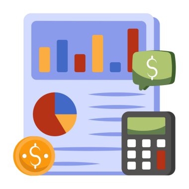 Analitik hesaplamanın renkli tasarım simgesi